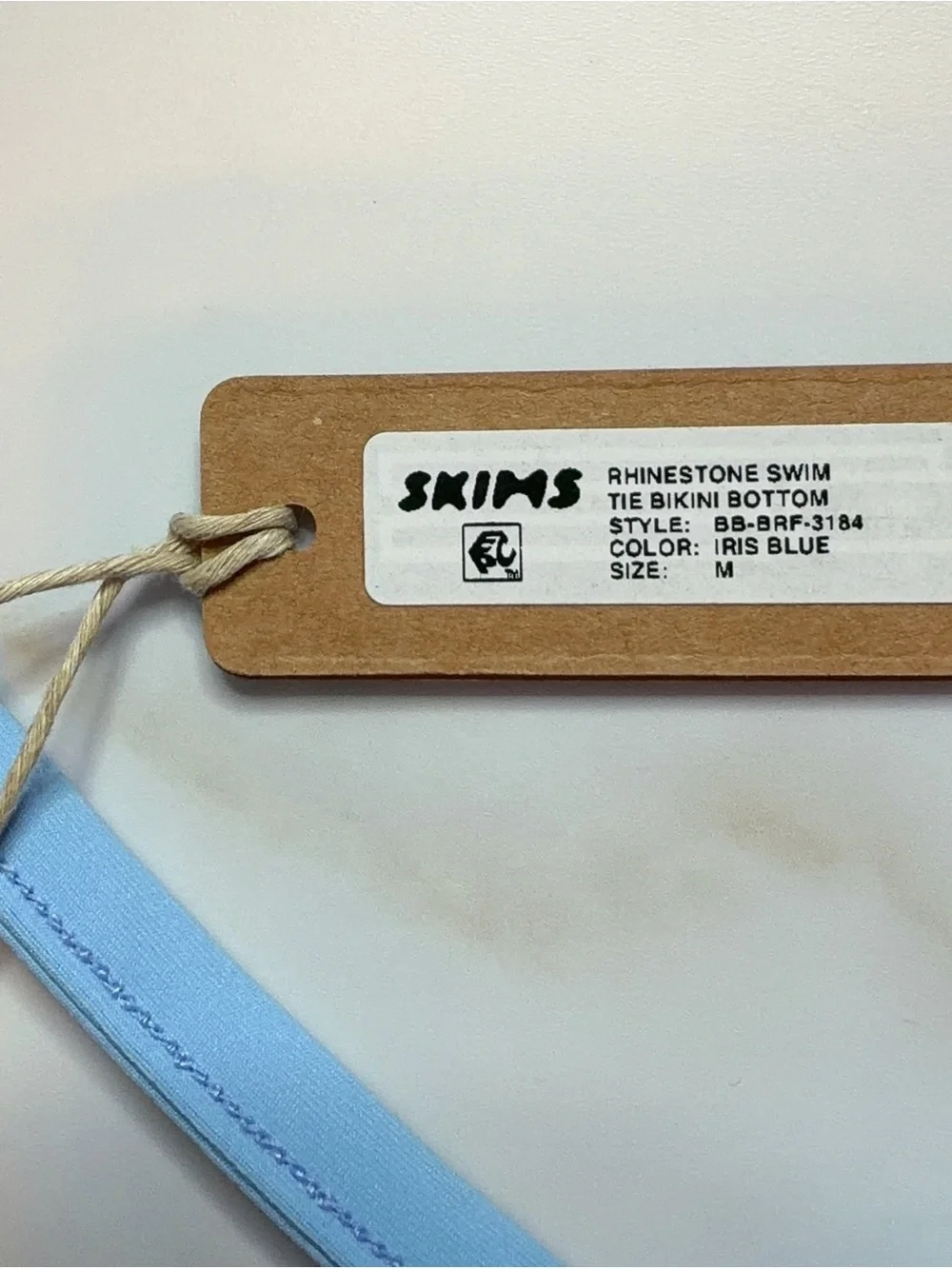 NWT Skims Rhinestone Swim Tie Bikini Bottom